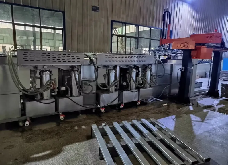 Automatic plate cleaning line