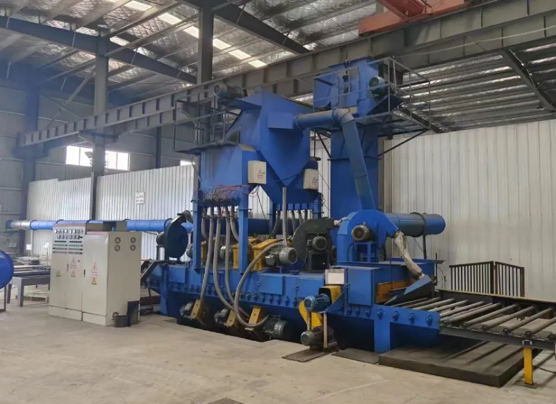 Strip shot blasting production line