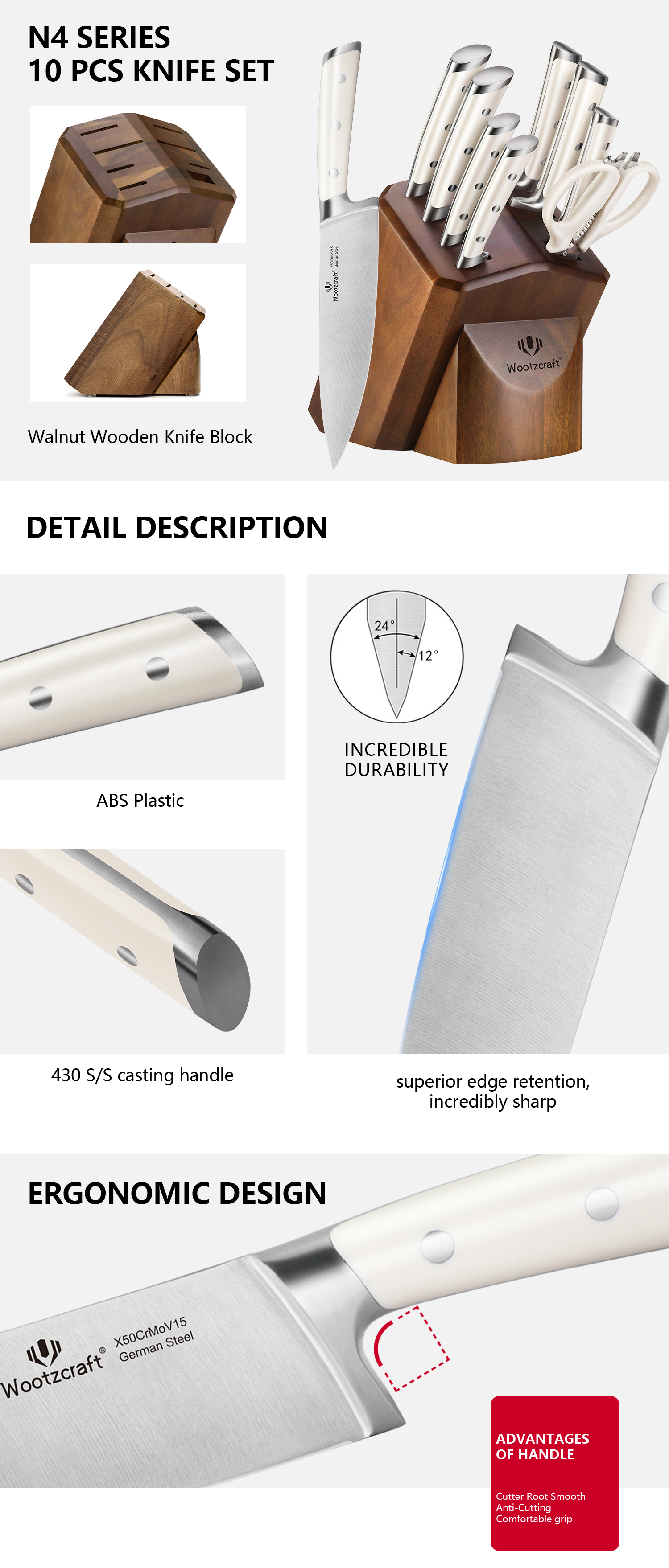 N4 Series 10-piece Kitchen Knife Set