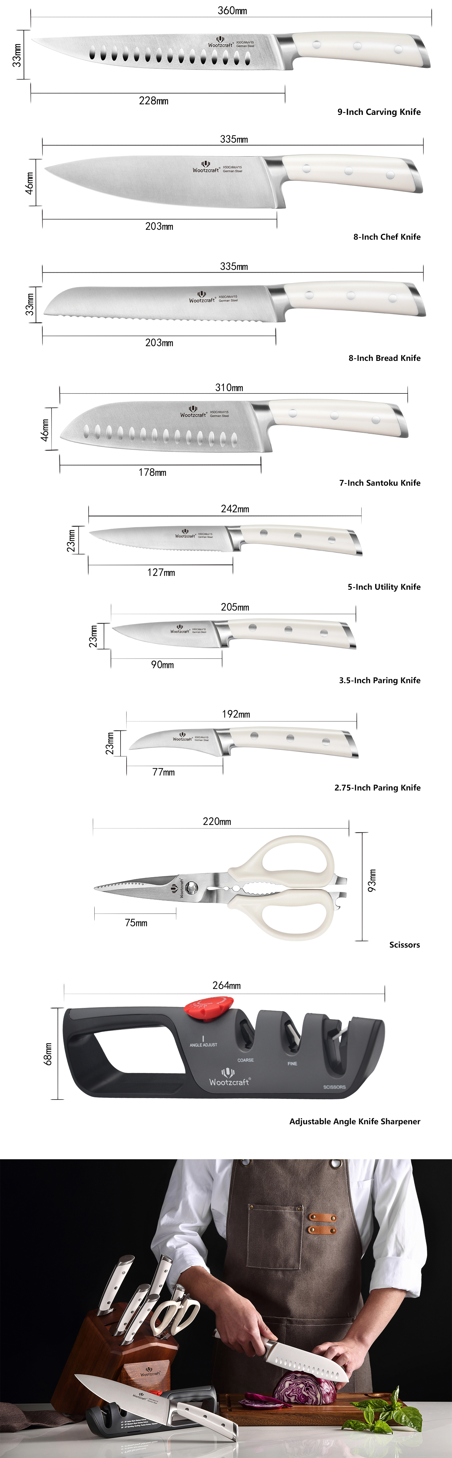 N4 Series 10-piece Kitchen Knife Set