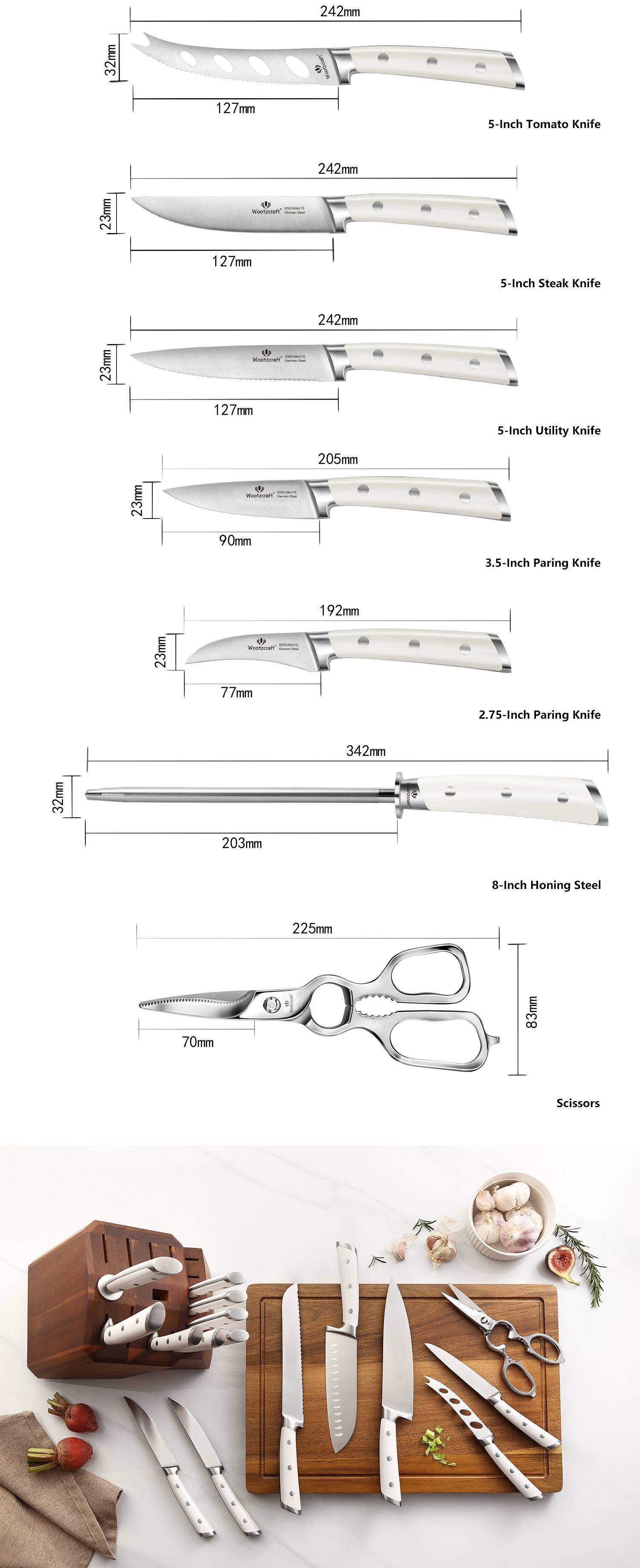 N4 Series 17-piece Kitchen Knife Set