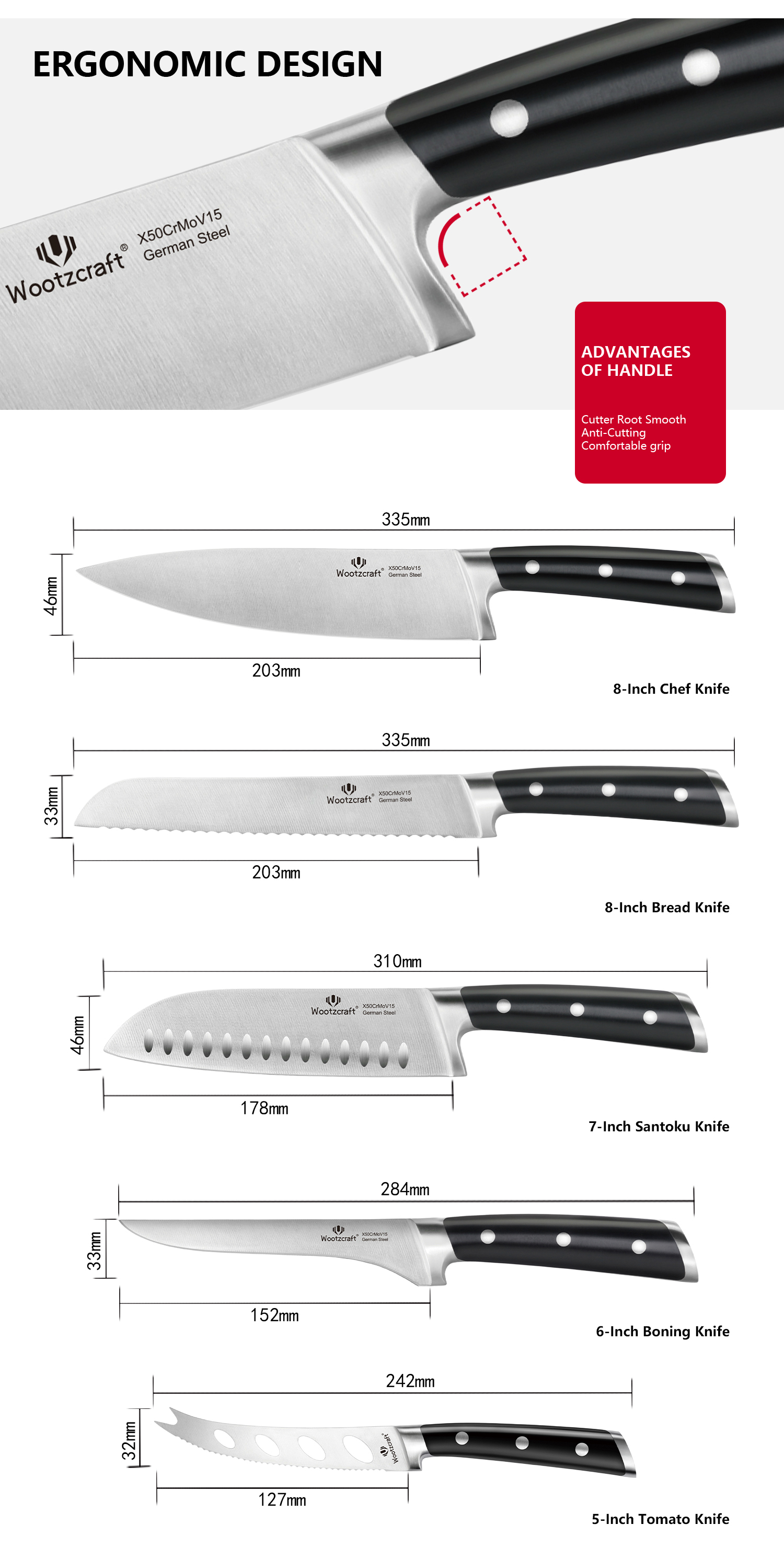 N4 Series 17-piece Kitchen Knife Set