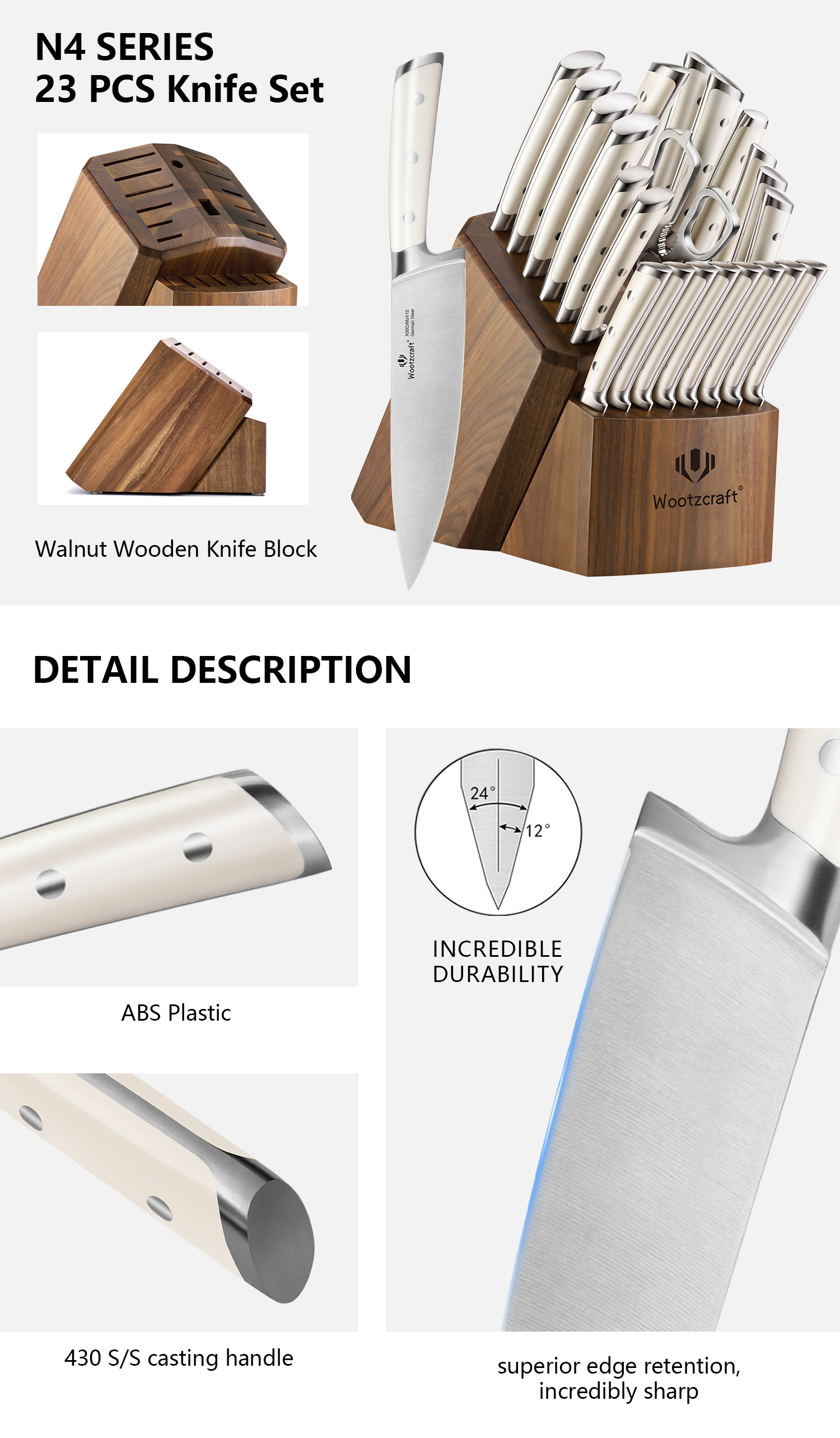 N4 Series 23-piece Kitchen Knife Set