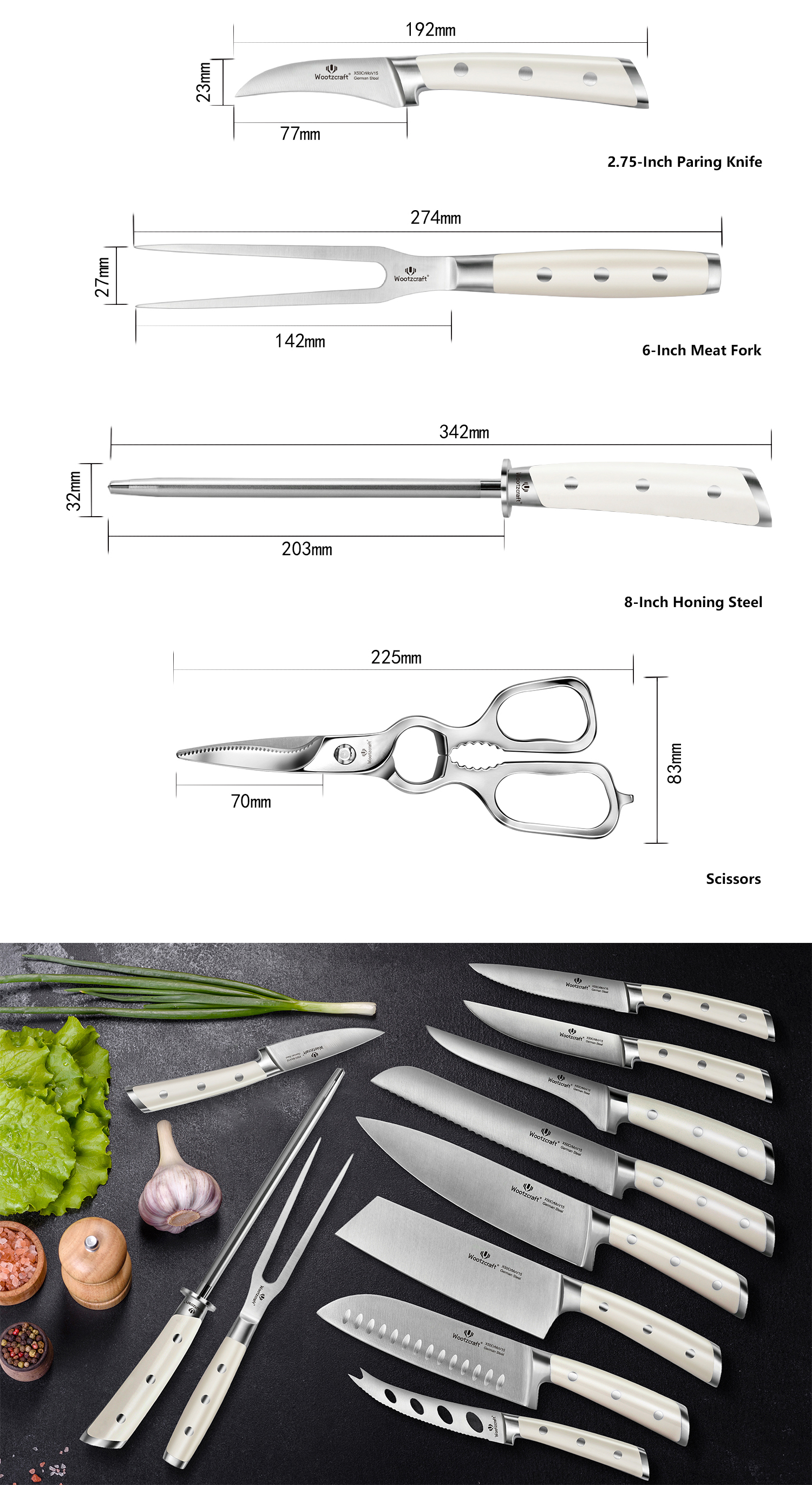 N4 Series 23-piece Kitchen Knife Set