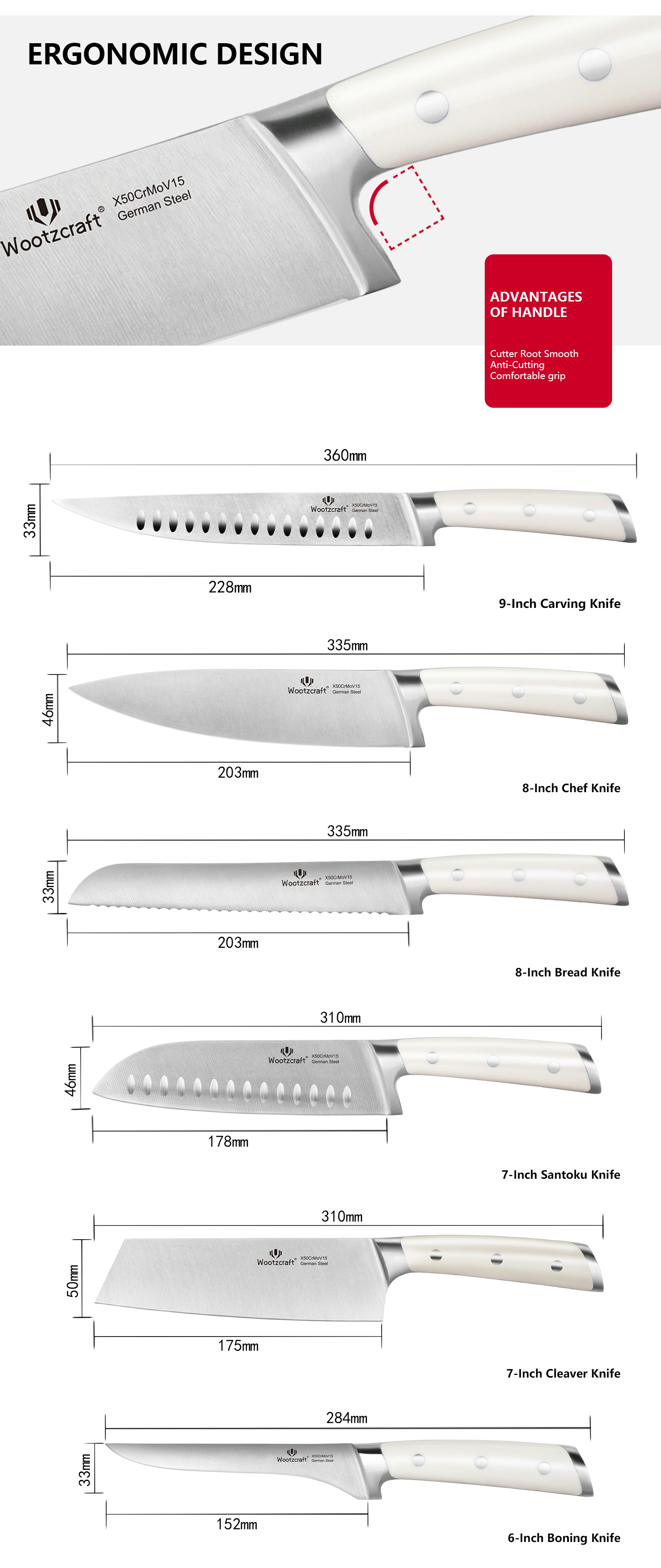 N4 Series 23-piece Kitchen Knife Set