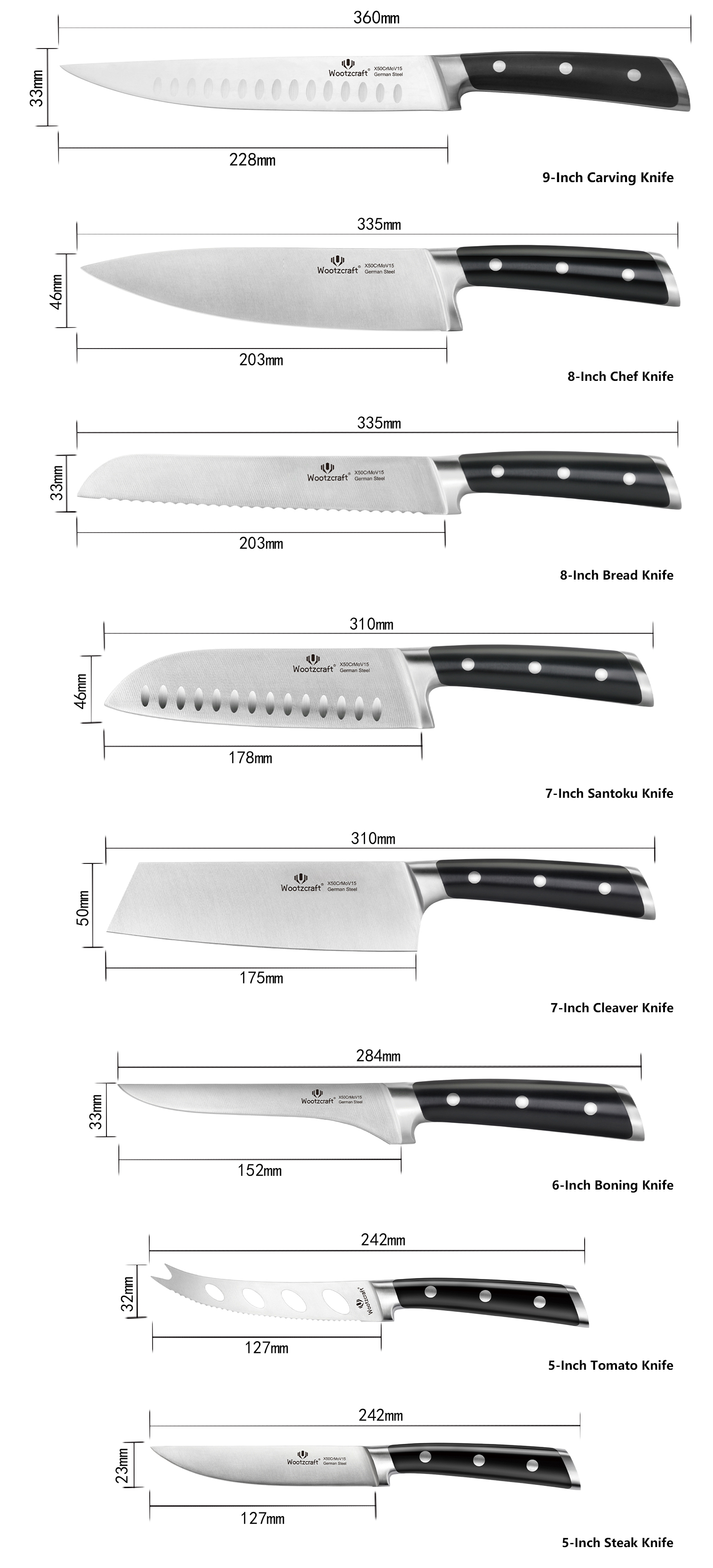 N4 Series 23-piece Kitchen Knife Set