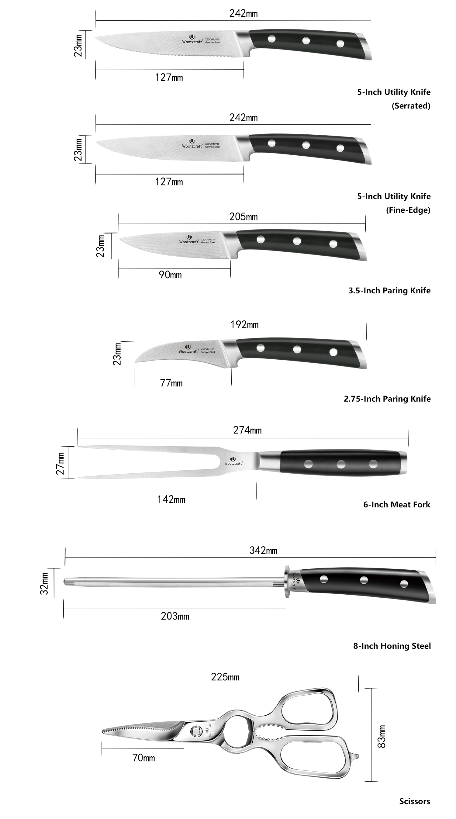 N4 Series 23-piece Kitchen Knife Set