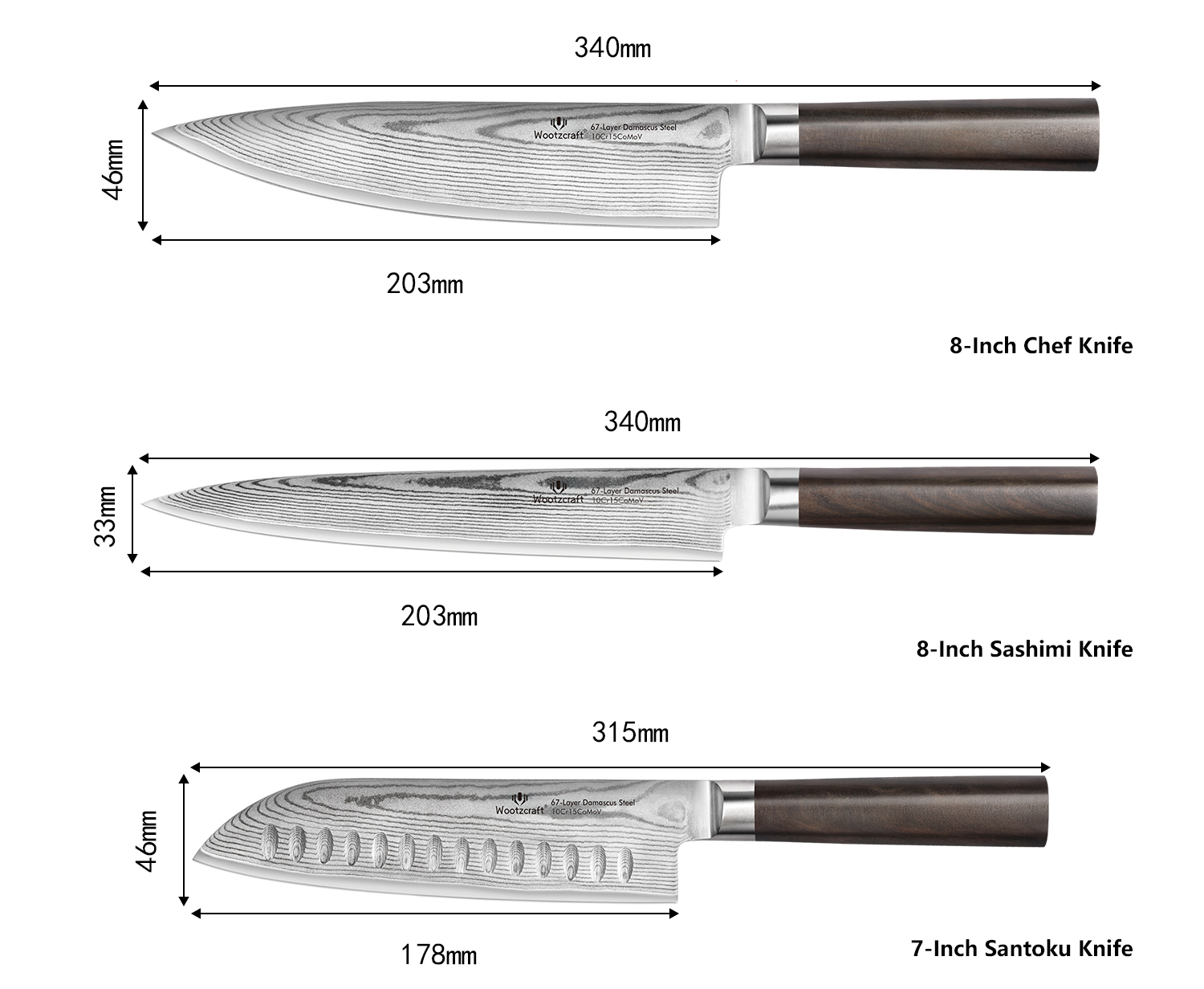 J2 Series Kitchen Knife Set