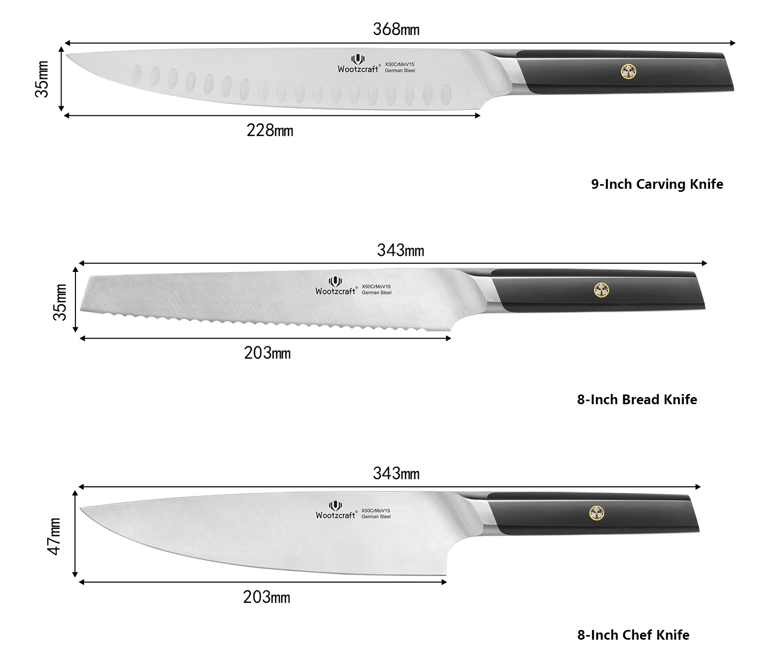 M55 Series Kitchen Knife Set