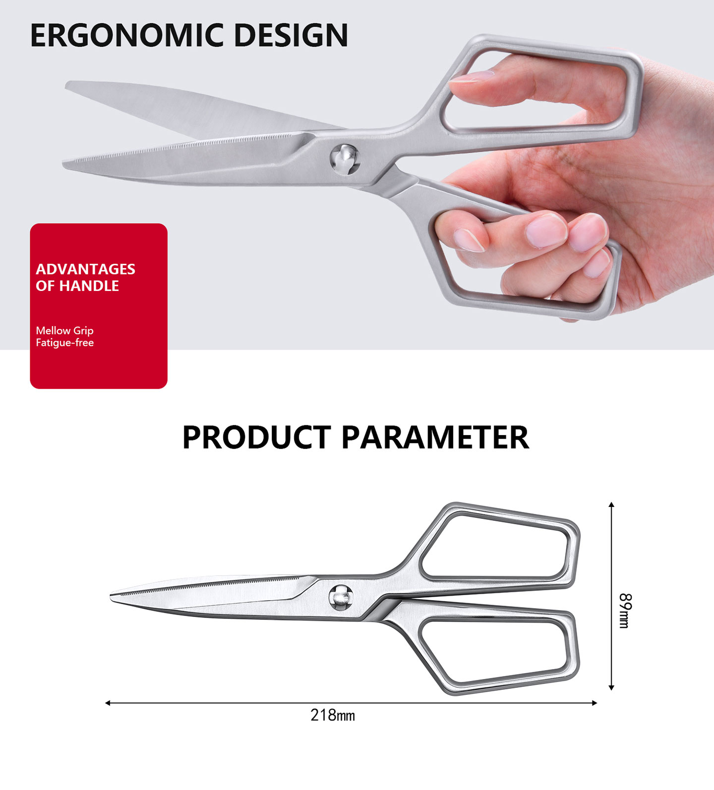 KS Series KS-32DL Utility Kitchen Scissors