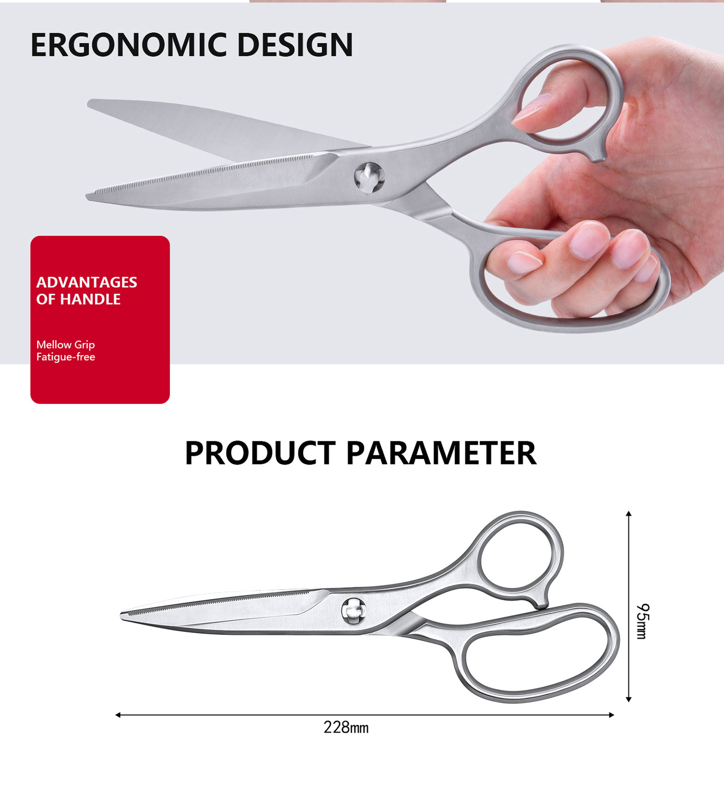 KS Series KS-13DL Utility Kitchen Scissors
