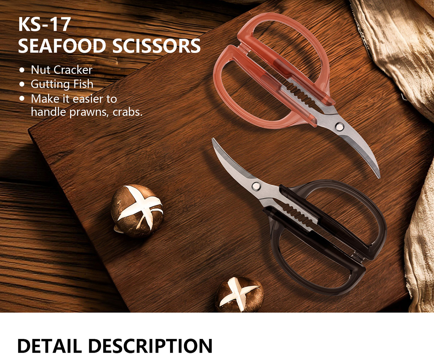 KS Series KS-17 Seafood Scissors