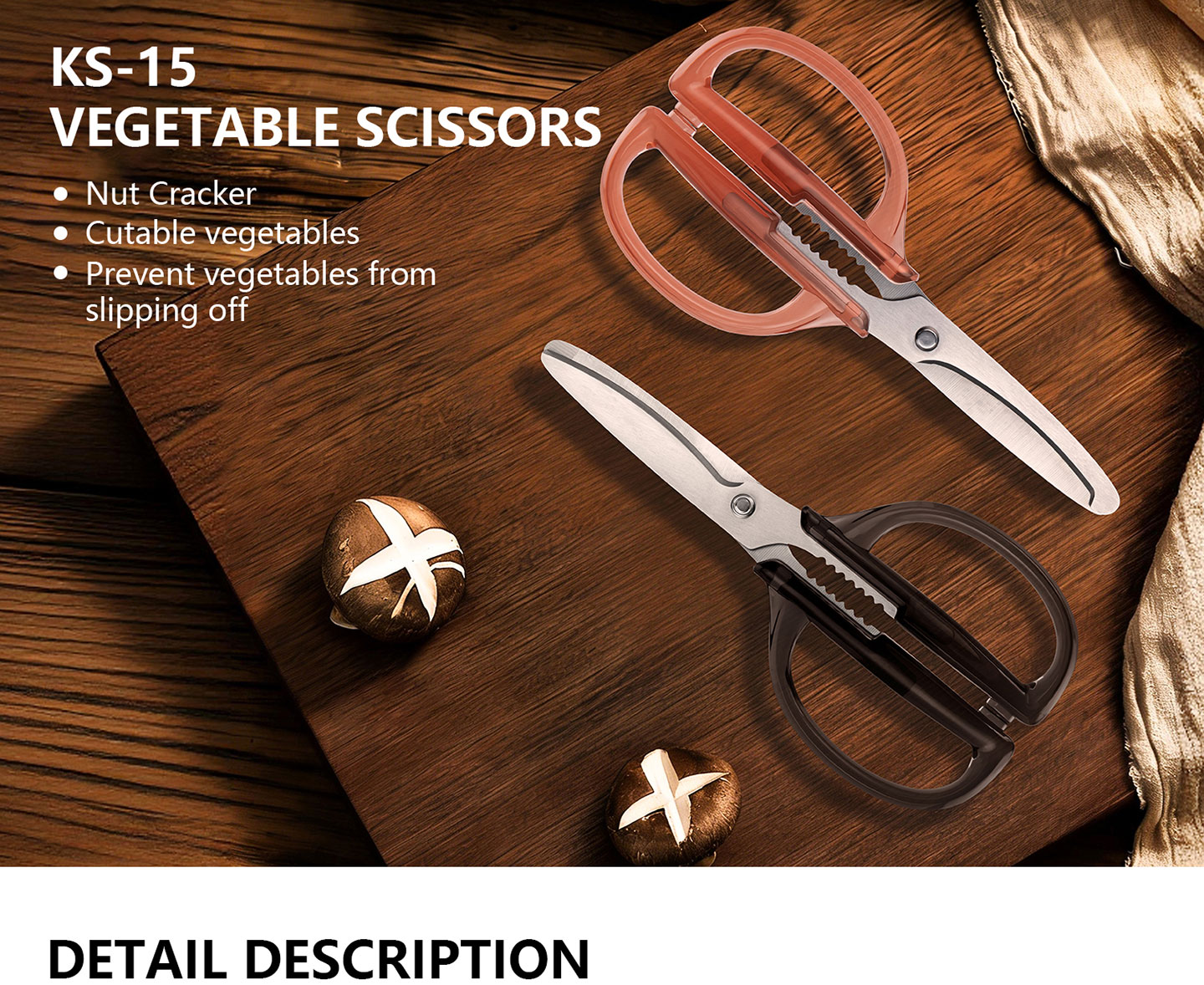 KS Series KS-15 Vegetable Scissors