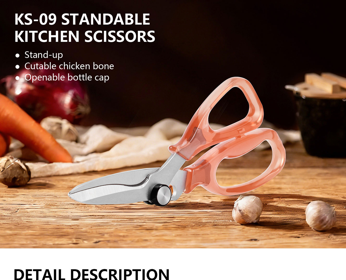 KS Series KS-09 Standable Kitchen Scissors